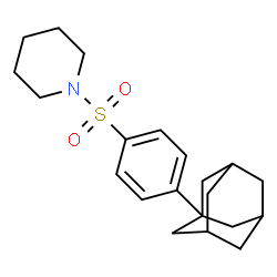 ChemSpider 2D Image | 1-{[4-(Adamantan-1-yl)phenyl]sulfonyl}piperidine | C21H29NO2S