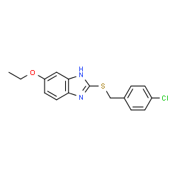 ChemSpider 2D Image | 2-[(4-Chlorobenzyl)sulfanyl]-6-ethoxy-1H-benzimidazole | C16H15ClN2OS