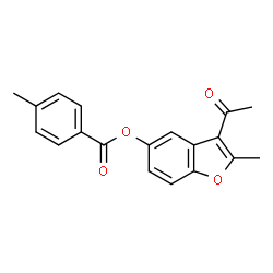 ChemSpider 2D Image | 3-Acetyl-2-methyl-1-benzofuran-5-yl 4-methylbenzoate | C19H16O4
