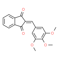ChemSpider 2D Image | 2-(3,4,5-Trimethoxy-benzylidene)-indan-1,3-dione | C19H16O5
