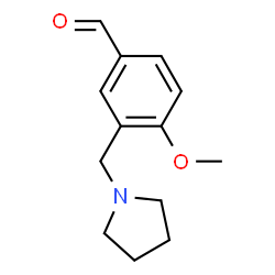 ChemSpider 2D Image | 4-Methoxy-3-(1-pyrrolidinylmethyl)benzaldehyde | C13H17NO2