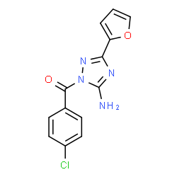 ChemSpider 2D Image | [5-Amino-3-(2-furyl)-1H-1,2,4-triazol-1-yl](4-chlorophenyl)methanone | C13H9ClN4O2