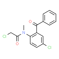 ChemSpider 2D Image | N-(2-Benzoyl-4-chlorophenyl)-2-chloro-N-methylacetamide | C16H13Cl2NO2
