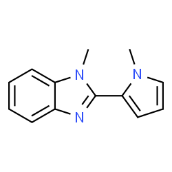 ChemSpider 2D Image | 1-Methyl-2-(1-methyl-1H-pyrrol-2-yl)-1H-benzimidazole | C13H13N3