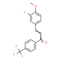 ChemSpider 2D Image | (2E)-3-(3-Fluoro-4-methoxyphenyl)-1-[4-(trifluoromethyl)phenyl]-2-propen-1-one | C17H12F4O2