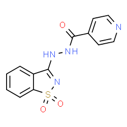 ChemSpider 2D Image | N'-(1,1-Dioxido-1,2-benzothiazol-3-yl)isonicotinohydrazide | C13H10N4O3S