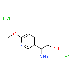 ChemSpider 2D Image | 2-Amino-2-(6-methoxy-3-pyridinyl)ethanol dihydrochloride | C8H14Cl2N2O2