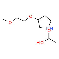 ChemSpider 2D Image | 3-(2-Methoxyethoxy)pyrrolidine acetate (1:1) | C9H19NO4