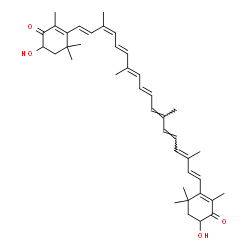 ChemSpider 2D Image | (9cis)-3,3'-Dihydroxy-beta,beta-carotene-4,4'-dione | C40H52O4