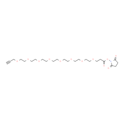 ChemSpider 2D Image | 1-(4,7,10,13,16,19,22,25-Octaoxaoctacos-27-ynoyloxy)-2,5-pyrrolidinedione | C24H39NO12
