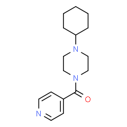 ChemSpider 2D Image | 1-cyclohexyl-4-isonicotinoylpiperazine | C16H23N3O