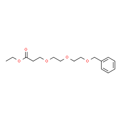 ChemSpider 2D Image | Ethyl 3-{2-[2-(benzyloxy)ethoxy]ethoxy}propanoate | C16H24O5