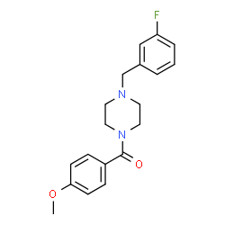 ChemSpider 2D Image | 1-[(3-FLUOROPHENYL)METHYL]-4-(4-METHOXYBENZOYL)PIPERAZINE | C19H21FN2O2