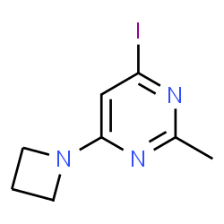 ChemSpider 2D Image | 4-(1-Azetidinyl)-6-iodo-2-methylpyrimidine | C8H10IN3