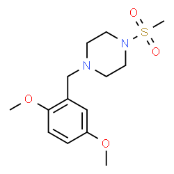 ChemSpider 2D Image | 1-(2,5-Dimethoxybenzyl)-4-(methylsulfonyl)piperazine | C14H22N2O4S