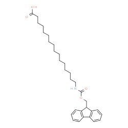 ChemSpider 2D Image | 16-{[(9H-Fluoren-9-ylmethoxy)carbonyl]amino}hexadecanoic acid | C31H43NO4