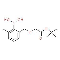 ChemSpider 2D Image | [2-Methyl-6-({2-[(2-methyl-2-propanyl)oxy]-2-oxoethoxy}methyl)phenyl]boronic acid | C14H21BO5