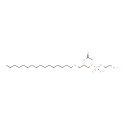 ChemSpider 2D Image | 2-(Acetyloxy)-3-(hexadecyloxy)propyl 2-aminoethyl hydrogen phosphate | C23H48NO7P