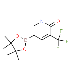 ChemSpider 2D Image | 1-Methyl-5-(4,4,5,5-tetramethyl-1,3,2-dioxaborolan-2-yl)-3-(trifluoromethyl)-2(1H)-pyridinone | C13H17BF3NO3