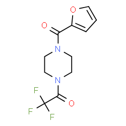 ChemSpider 2D Image | 2,2,2-Trifluoro-1-[4-(2-furoyl)-1-piperazinyl]ethanone | C11H11F3N2O3