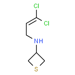 ChemSpider 2D Image | N-(3,3-Dichloro-2-propen-1-yl)-3-thietanamine | C6H9Cl2NS