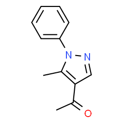 ChemSpider 2D Image | 4-acetyl-5-methyl-1-phenylpyrazole | C12H12N2O
