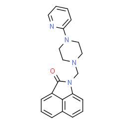 ChemSpider 2D Image | 1-[[4-(2-pyridinyl)-1-piperazinyl]methyl]-2-benzo[cd]indolone | C21H20N4O
