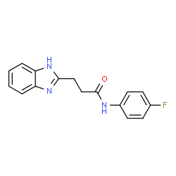 ChemSpider 2D Image | 3-(1H-Benzimidazol-2-yl)-N-(4-fluorophenyl)propanamide | C16H14FN3O