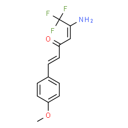 ChemSpider 2D Image | Penta-1,4-dien-3-one, 1-amino-1-trifluoromethyl-5-(4-methoxyphenyl)- | C13H12F3NO2