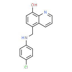 ChemSpider 2D Image | 5-[(4-chloroanilino)methyl]-8-quinolinol | C16H13ClN2O