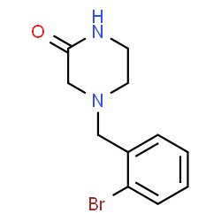 ChemSpider 2D Image | 4-(2-Bromobenzyl)-2-piperazinone | C11H13BrN2O