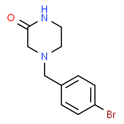ChemSpider 2D Image | 4-(4-Bromobenzyl)-2-piperazinone | C11H13BrN2O