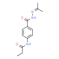 ChemSpider 2D Image | N-{4-[(2-Isopropylidenehydrazino)carbonyl]phenyl}propanamide | C13H17N3O2