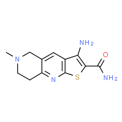 ChemSpider 2D Image | 3-Amino-6-methyl-5,6,7,8-tetrahydrothieno[2,3-b][1,6]naphthyridine-2-carboxamide | C12H14N4OS