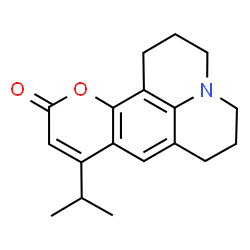 ChemSpider 2D Image | 9-Isopropyl-2,3,6,7-tetrahydro-1H,5H,11H-pyrano[2,3-f]pyrido[3,2,1-ij]quinolin-11-one | C18H21NO2
