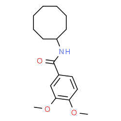 ChemSpider 2D Image | N-Cyclooctyl-3,4-dimethoxybenzamide | C17H25NO3