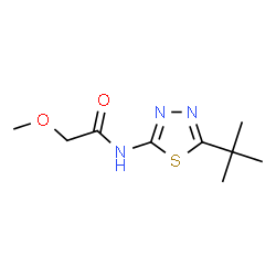 ChemSpider 2D Image | N-(5-tert-butyl-1,3,4-thiadiazol-2-yl)-2-methoxyacetamide | C9H15N3O2S