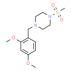 ChemSpider 2D Image | 1-(2,4-Dimethoxybenzyl)-4-(methylsulfonyl)piperazine | C14H22N2O4S