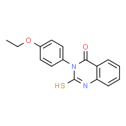 ChemSpider 2D Image | 3-(4-Ethoxy-phenyl)-2-mercapto-3H-quinazolin-4-one | C16H14N2O2S