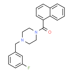 ChemSpider 2D Image | [4-(3-Fluorobenzyl)-1-piperazinyl](1-naphthyl)methanone | C22H21FN2O