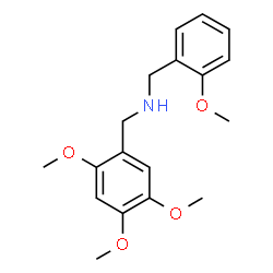 ChemSpider 2D Image | 1-(2-Methoxyphenyl)-N-(2,4,5-trimethoxybenzyl)methanamine | C18H23NO4