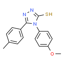 ChemSpider 2D Image | 4-(4-Methoxyphenyl)-5-(4-methylphenyl)-2,4-dihydro-3H-1,2,4-triazole-3-thione | C16H15N3OS