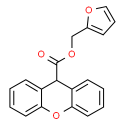 ChemSpider 2D Image | 2-Furylmethyl 9H-xanthene-9-carboxylate | C19H14O4