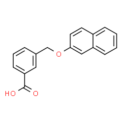 ChemSpider 2D Image | 3-[(2-Naphthyloxy)methyl]benzoic acid | C18H14O3