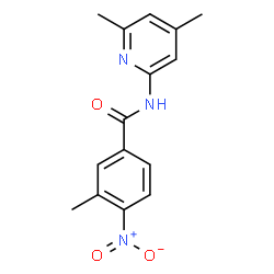 ChemSpider 2D Image | N-(4,6-Dimethyl-2-pyridinyl)-3-methyl-4-nitrobenzamide | C15H15N3O3