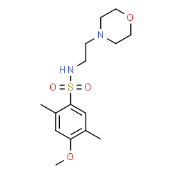 ChemSpider 2D Image | 4-Methoxy-2,5-dimethyl-N-[2-(4-morpholinyl)ethyl]benzenesulfonamide | C15H24N2O4S