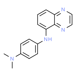 ChemSpider 2D Image | N,N-Dimethyl-N'-(5-quinoxalinyl)-1,4-benzenediamine | C16H16N4