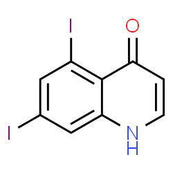 ChemSpider 2D Image | 5,7-Diiodo-4(1H)-quinolinone | C9H5I2NO