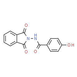ChemSpider 2D Image | N-(1,3-dioxoisoindol-2-yl)-4-hydroxybenzamide | C15H10N2O4