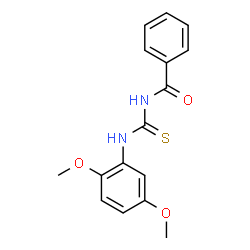 ChemSpider 2D Image | N-[(2,5-Dimethoxyphenyl)carbamothioyl]benzamide | C16H16N2O3S